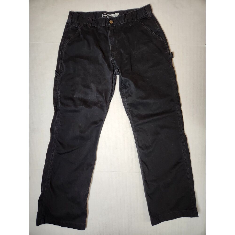 Carhartt Relaxed Fit Twill Utility Work Pants 34x30 Black